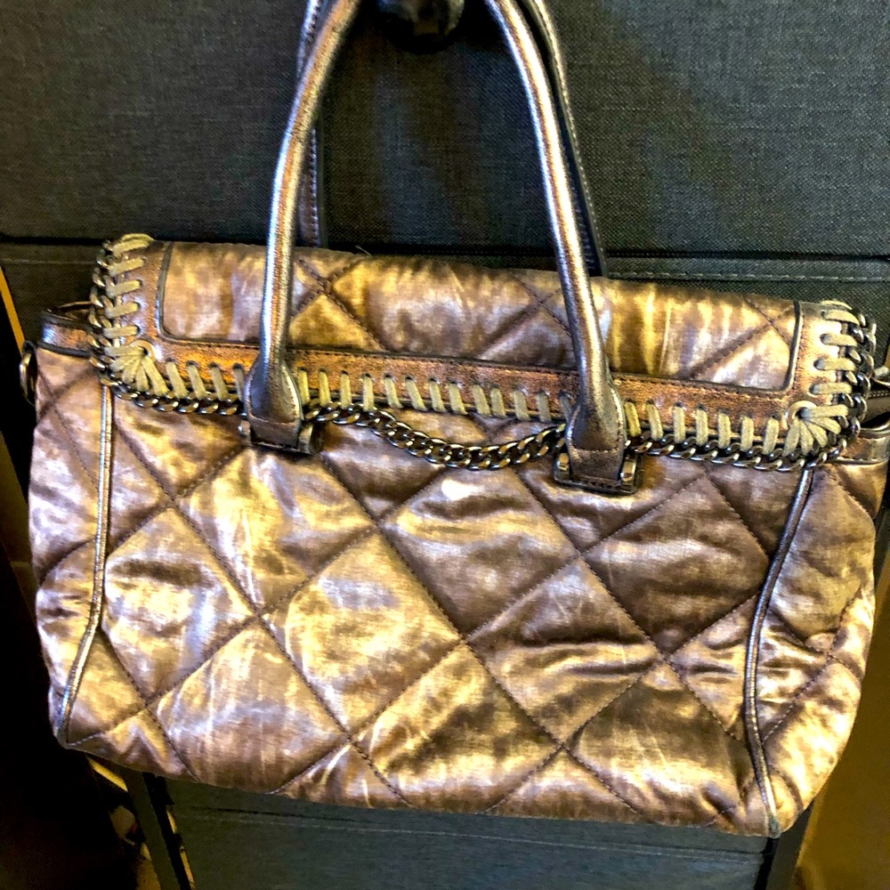 Gold/bronze/Brn summer purse! Only used a couple of times. Edgy and fun!